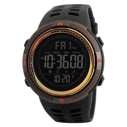 Men's Waterproof Digital Sport Watch, Alarm, Back Light, Classic Big Face