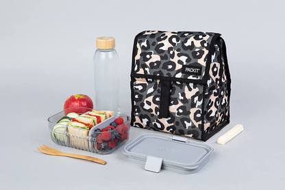 PackIt Freezable Lunch Bag with Zip Closure, Charcoal Camo