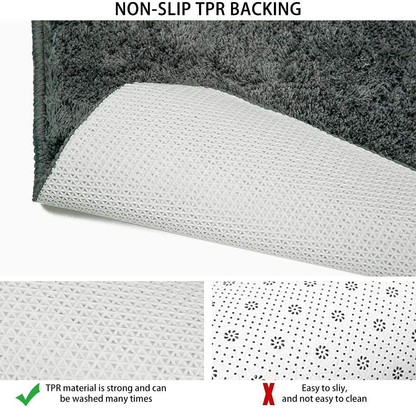 Bathroom Rug Mat Non Slip Bath Mat Machine Washable Dry Comfortable Floor Carpet Extra Absorbent and Soft