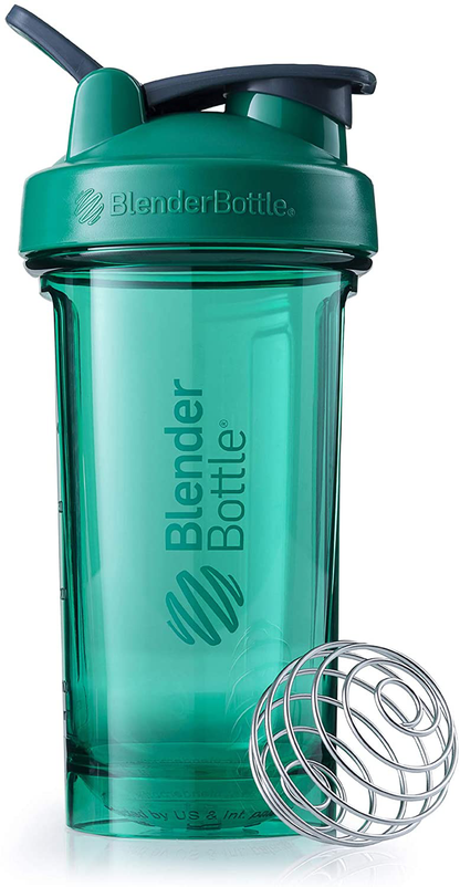 BlenderBottle Shaker Bottle Pro Series Perfect for Protein Shakes and Pre Workout, 24-Ounce, Black