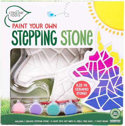 Creative Roots 92849 Paint Your Own Turtle Stepping Stone by Horizon Group Usa, 6 Paint Pots and Brush included, Assorted