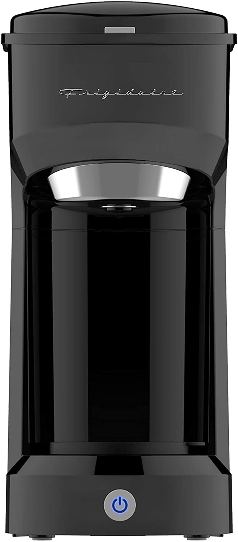 Frigidaire ECMK088-BLACK Retro Single Serve Maker, Brewer for Ground Coffee, BLACK