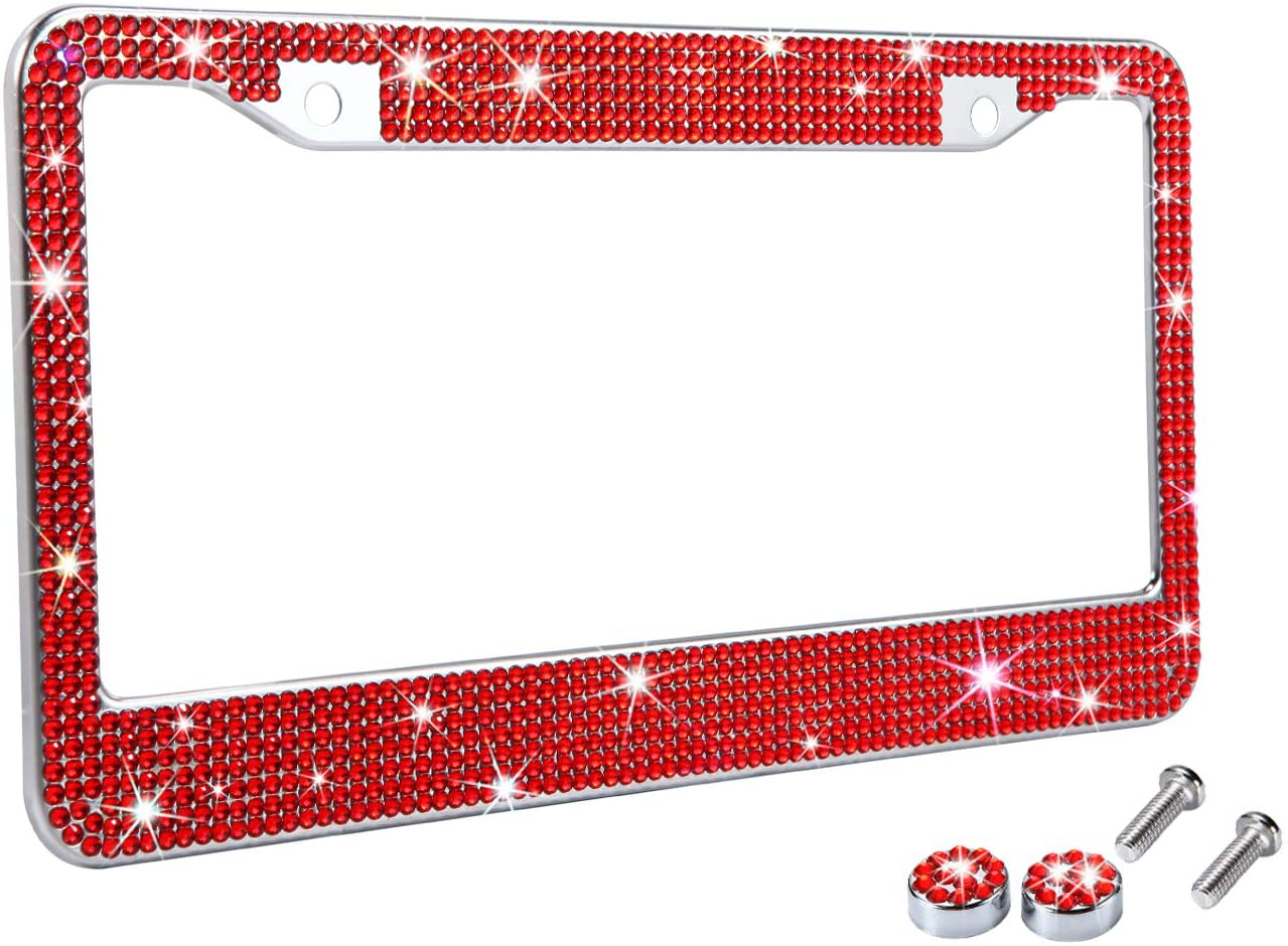 Multicolor Bling Rhinestone License Plate Frames