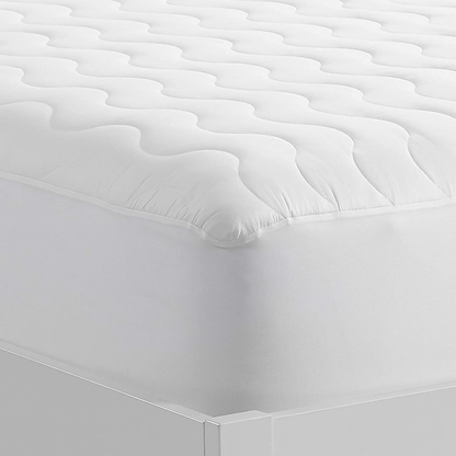 Serta Perfect Sleeper Basic Comfort Mattress Pad, Air Dry Moisture Wicking, Microfiber Fill, Scotchgard Stain Release, Antimicrobial Odor Protection, Cooling, Full, White