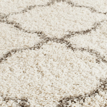 SAFAVIEH Hudson Shag Collection SGH282L Moroccan Trellis Non-Shedding Living Room Bedroom Dining Room Entryway Plush 2-inch Thick Runner, 2'3" x 10' , Slate Blue / Ivory
