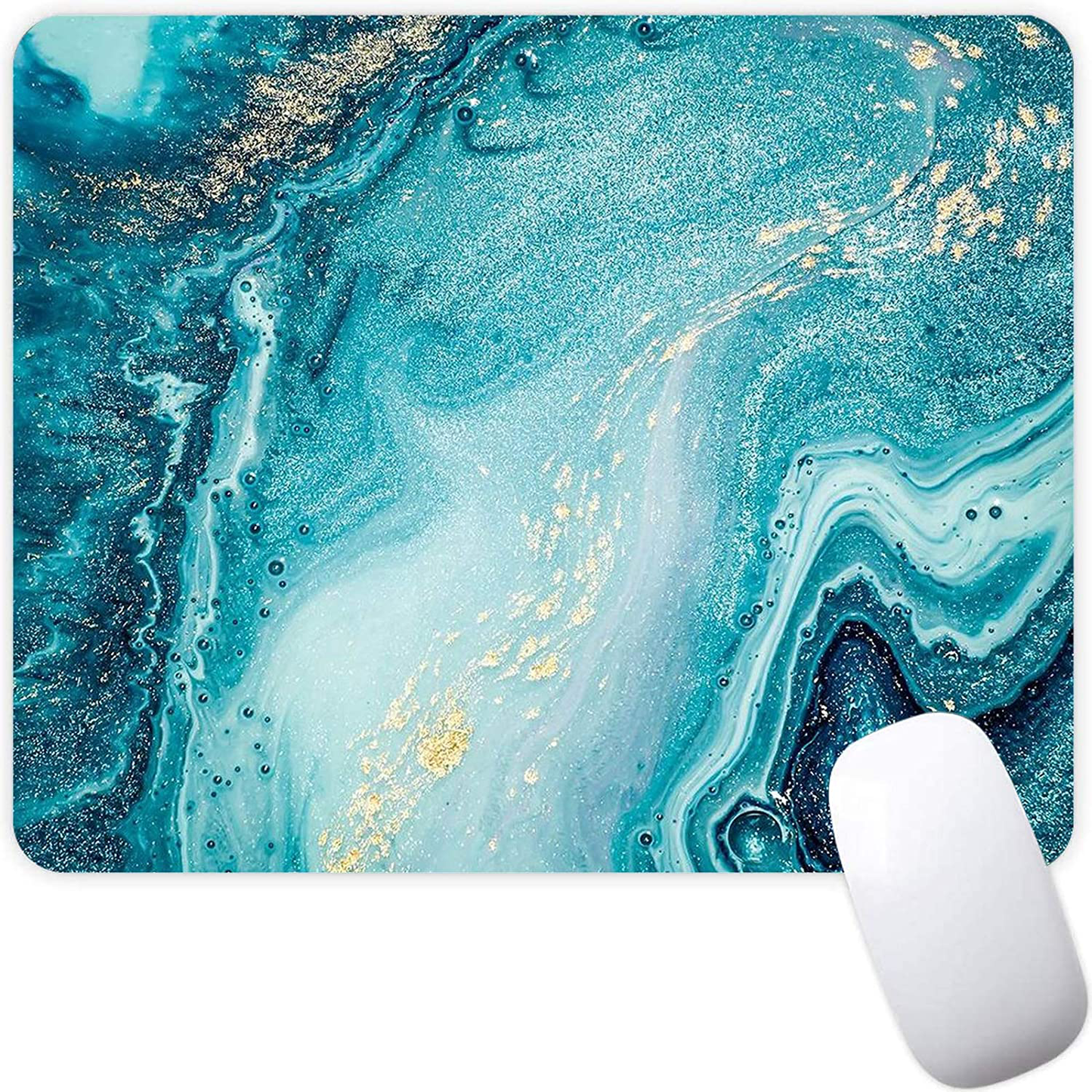 Mouse Pad,Red Moon Cloud Samurai Pattern Seamless Waterproof Gaming Anime Gift Mouse Pad Desk Accessories Non-Slip Rubber Mousepad for Laptop and Computer