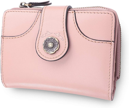 Women Premium Genuine Leather Wallet Credit Card Clutch Wallets,RFID Blocking Zipper Pocket Purse with ID Window