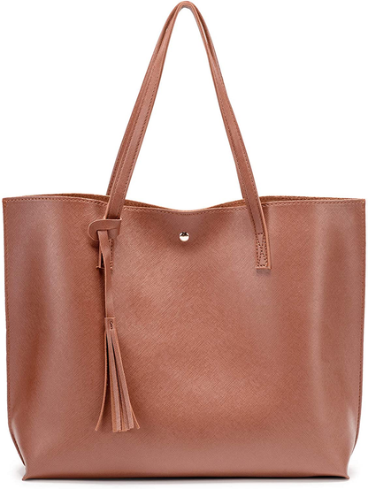 Women's Tote Bags Top Handle Satchel Handbags Faux Leather Tassel Shoulder Purse
