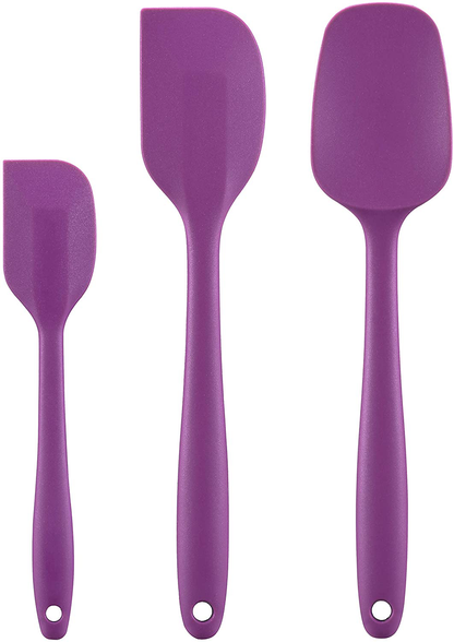 Cooptop Silicone Spatula Set - Rubber Spatula - Heat Resistant Baking Spoon & Spatulas (Aqua Sky)