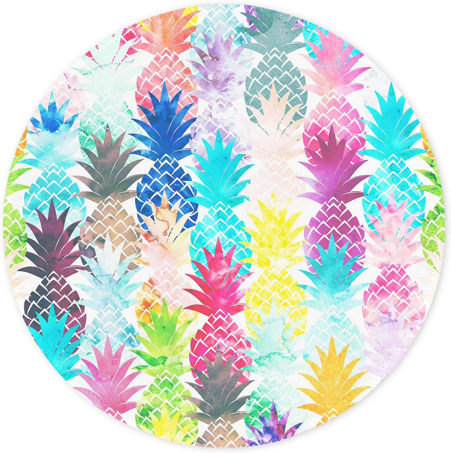 ITNRSIIET Mouse Pad, Colorful Geometric Pattern Design Round Mousepad. Customized Gaming Mousepads for Laptop and Computer. Cute Design Desk Accessories. Non-Slip, Stitched Edges, Waterproof