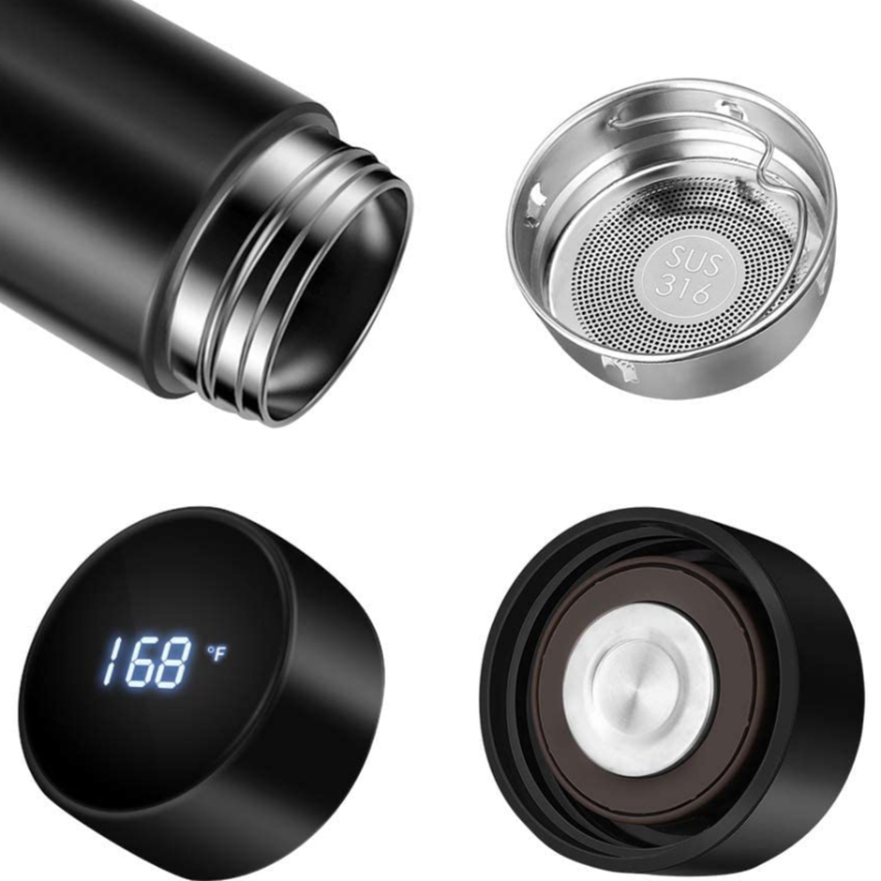 Stainless Steel Travel Mug With LED Temperature Display