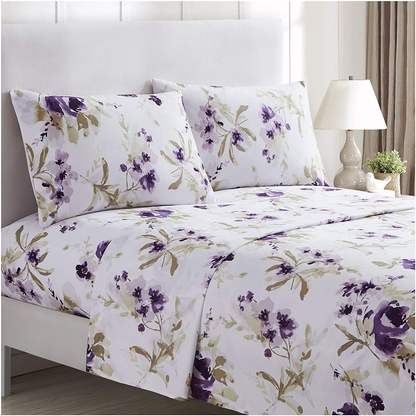 Mellanni Bed Sheet Set - Brushed Microfiber 1800 Bedding - Wrinkle, Fade, Stain Resistant - 3 Piece (Twin, Baby Blue)