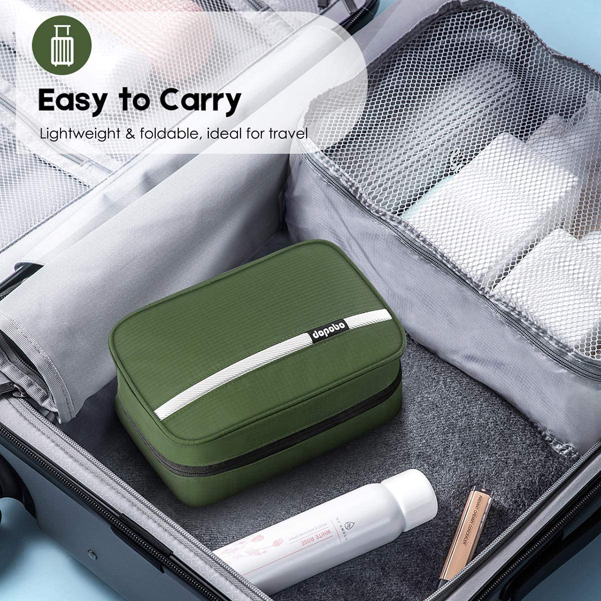 Dopobo Travelling Toiletry Bag Portable Hanging Water-Resistant Wash Bag for Travelling, Business Trip, Camping