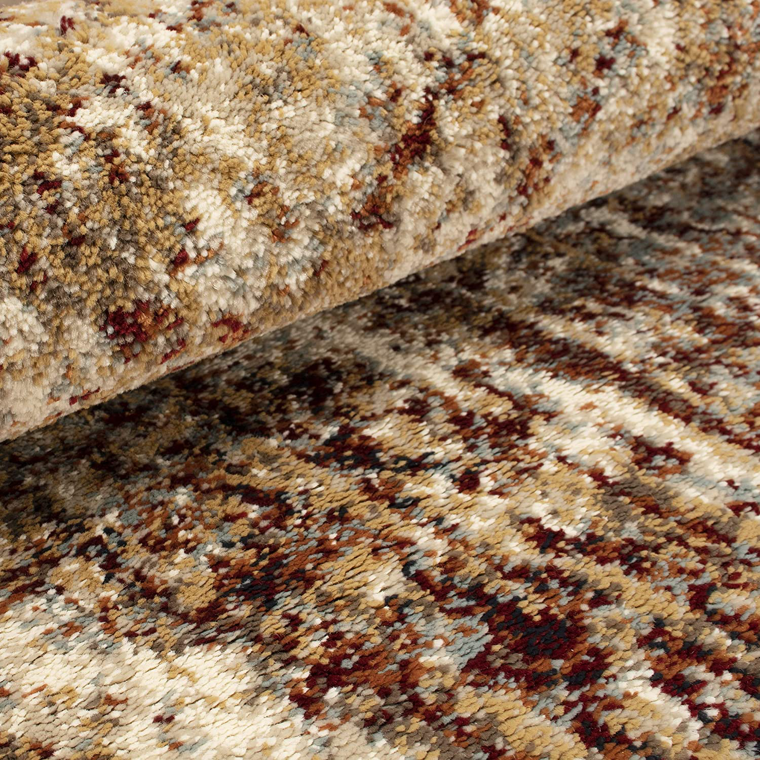 SUPERIOR Desginer Salford Area Rug, 5x8, Maroon