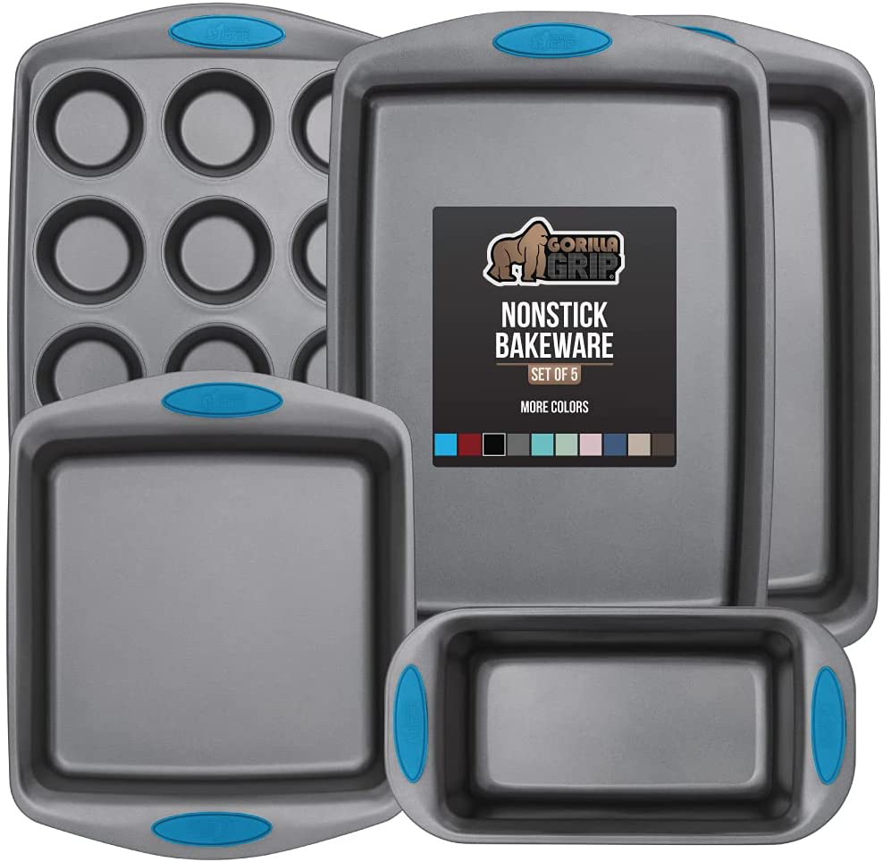 Multipack Gorilla Grip Bakeware Sets, Nonstick, Heavy Duty Carbon Steel