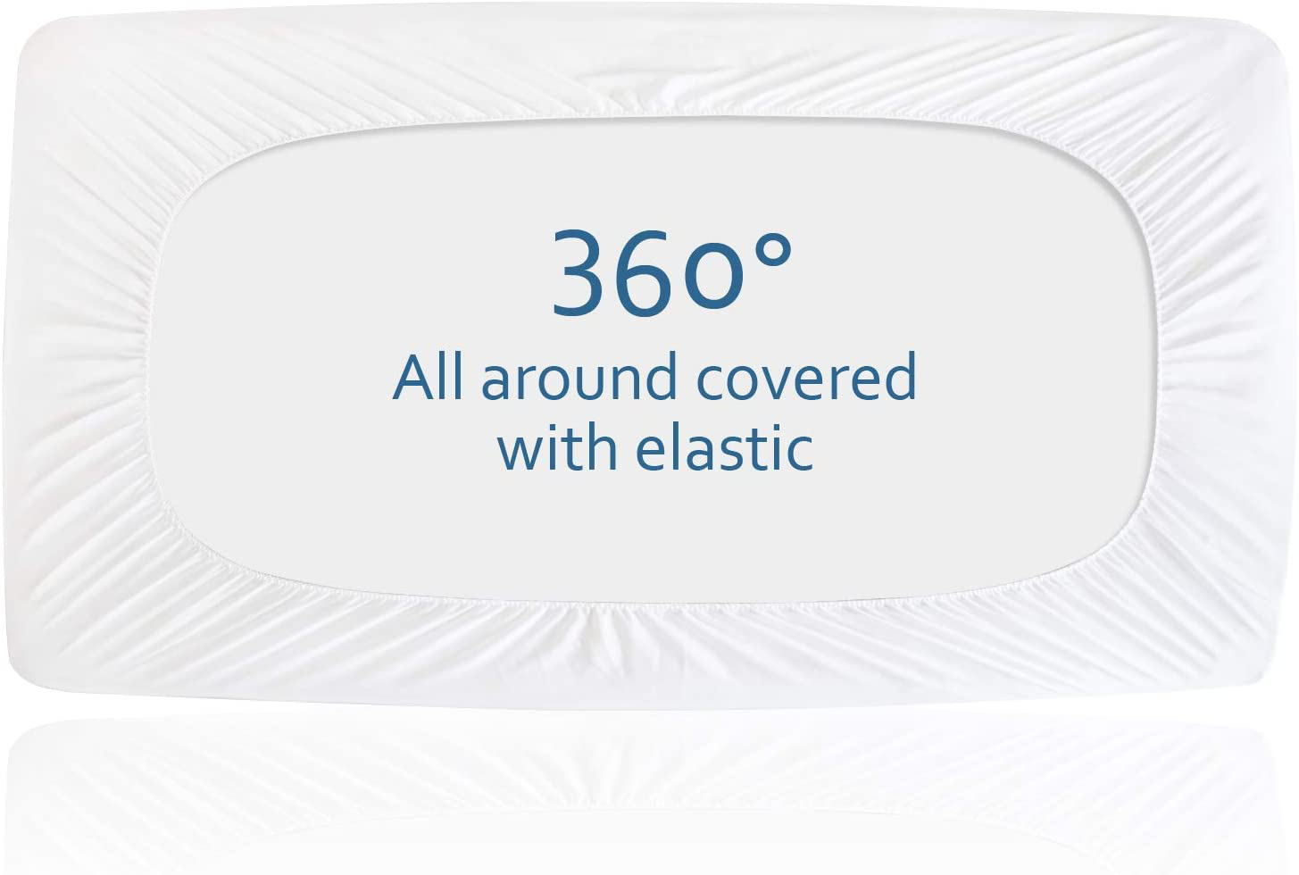 SPRINGSPIRIT King Size Waterproof Mattress Pad, Waterproof Mattress Pad Cover with Elastic Extra Long Skirt up to 18"- Ultra Soft Breathable Mattress Protector