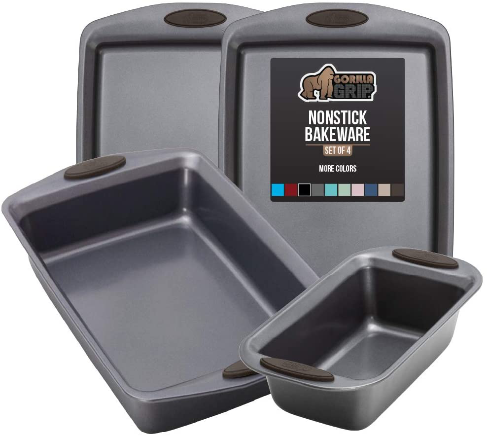 Multipack Gorilla Grip Bakeware Sets, Nonstick, Heavy Duty Carbon Steel