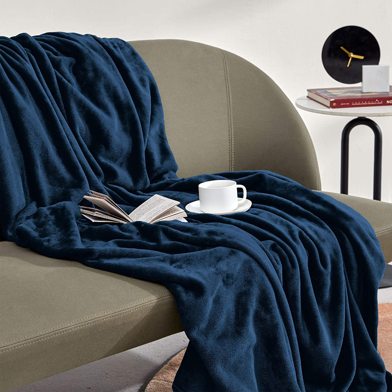 Microfiber Sleep Zone Lightweight Flannel Fleece Blanket Throw 