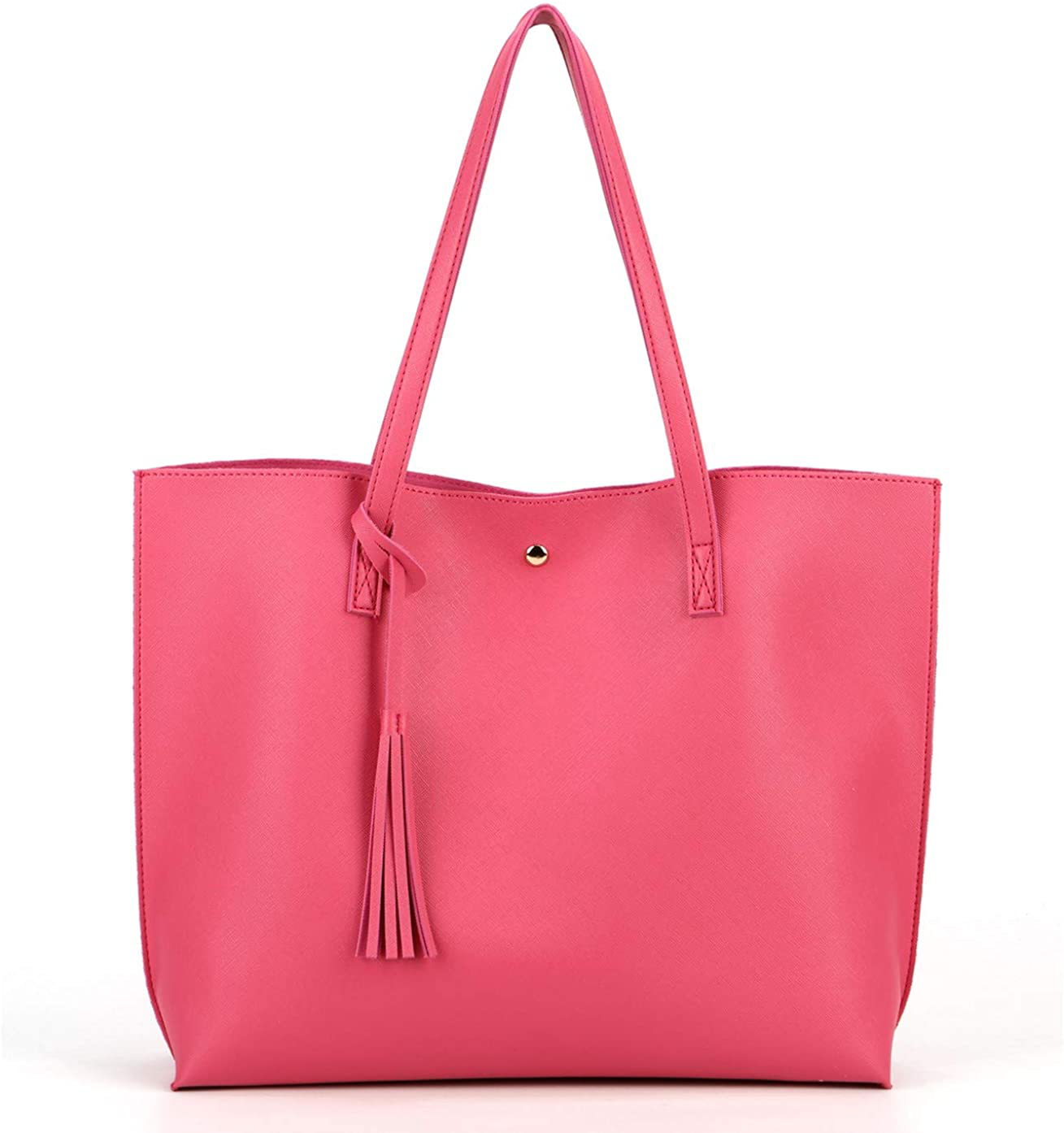 Women's Tote Bags Top Handle Satchel Handbags Faux Leather Tassel Shoulder Purse