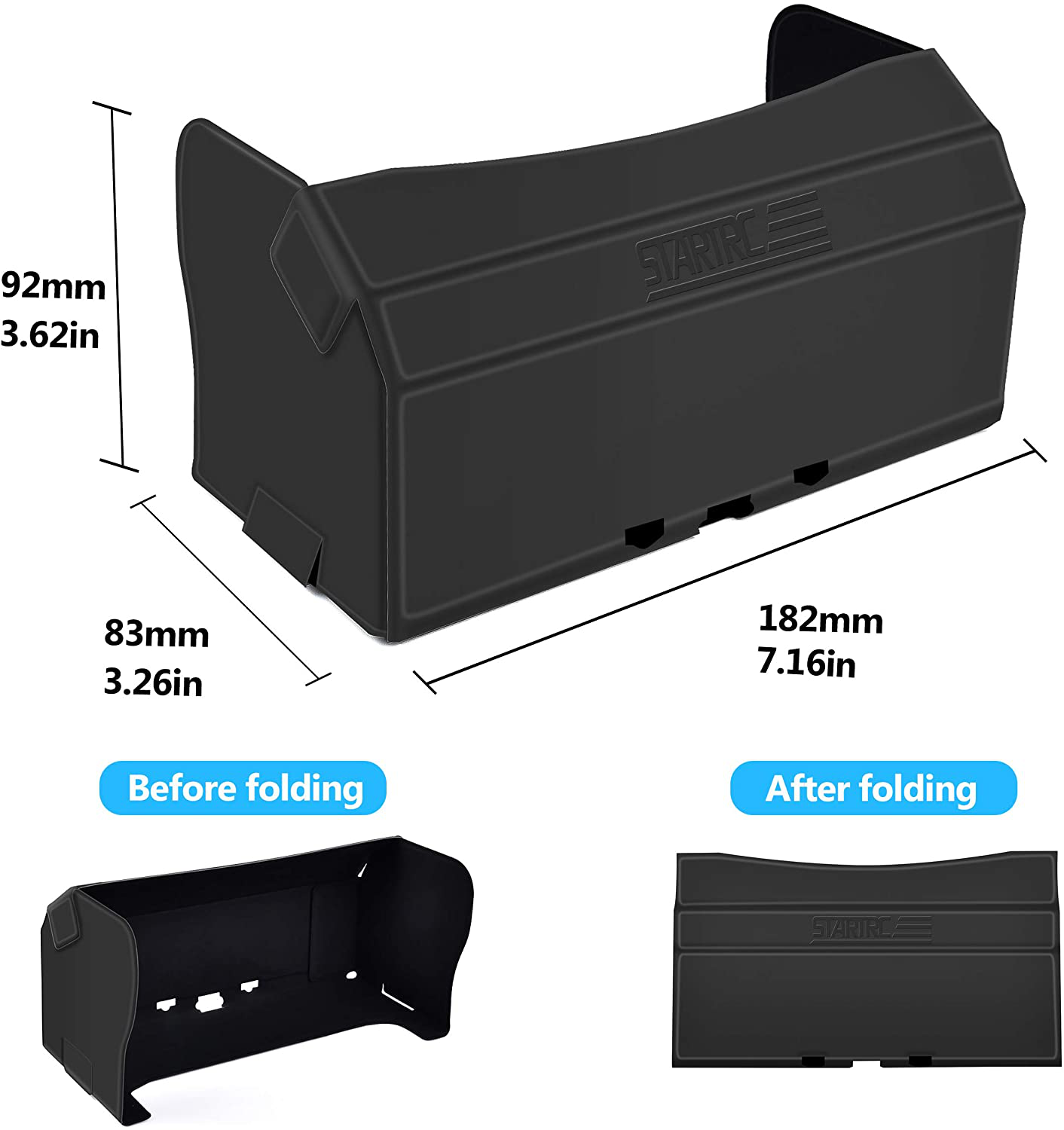 STARTRC Sun Hood Sunshade for DJI Mini 2/Mavic Air 2/DJI Air 2S Controller Accessories for 4.4-7.1inch Smartphone Screen