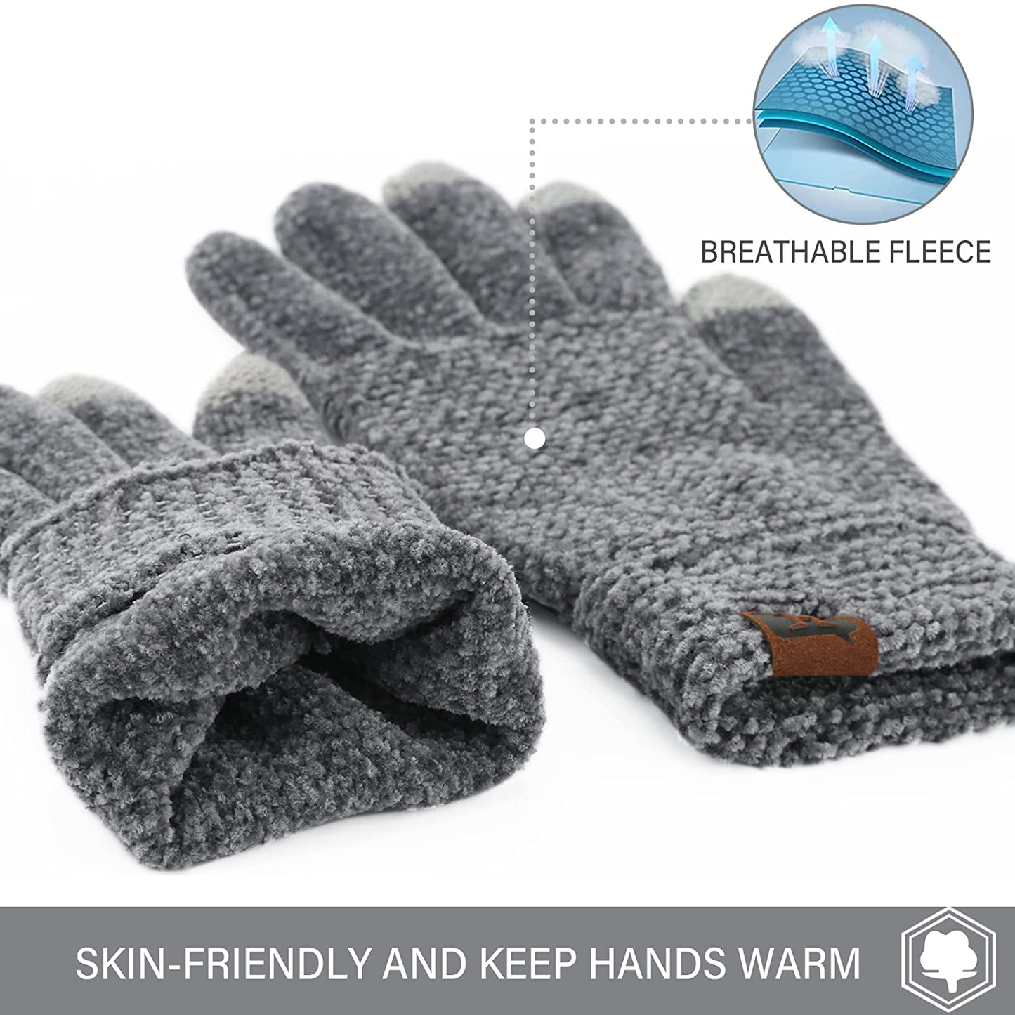 Women's Winter Touchscreen Gloves for Cold Weather