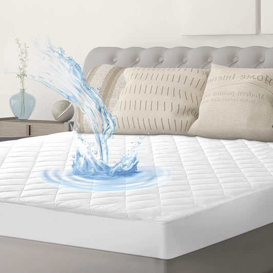 Ralawen Mattress Pad Queen,100% Waterproof Mattress Cover, Breathable Noiseless Mattress Protector with 8-21" Deep Pocket