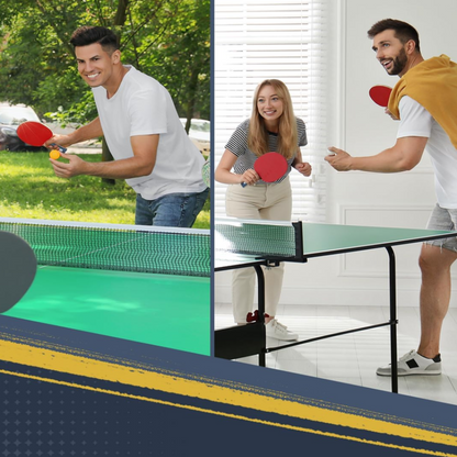 Glymnis Ping Pong Paddles Set Table Tennis Rackets with Balls, Storage Case for Indoor Outdoor Table Tennis Paddle Game Accessories
