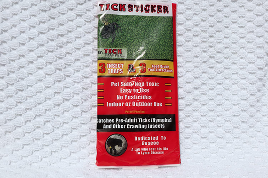 Tick Trapper Tick Sticker Flea, Tick, and Insect Trap - Non-Toxic and Easy to Use - Patent Pending Tick Attractant, Sticky Glue Traps Crawling Insects (Pack of 3)