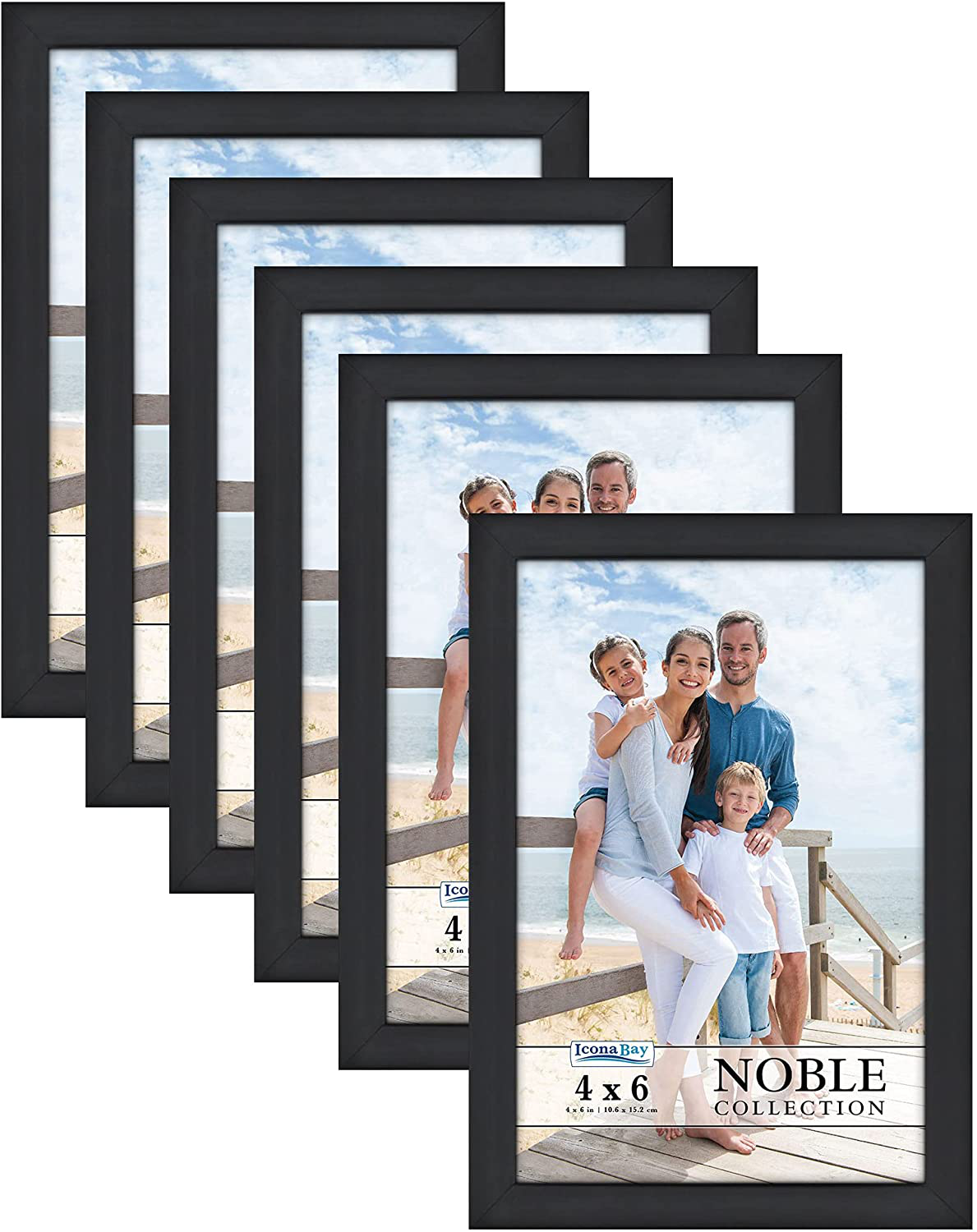 Icona Bay 8x10 Picture Frames (Silver, 6 Pack), Modern Professional Frame Set, Noble Collection