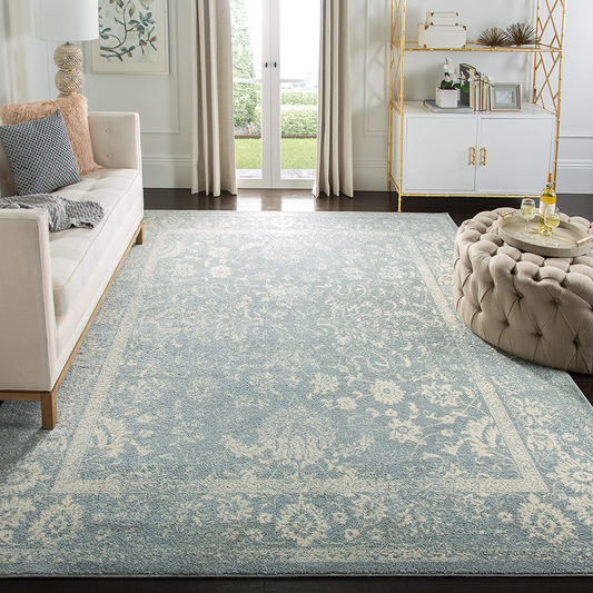 Safavieh Adirondack Collection ADR109T Oriental Distressed Non-Shedding Living Room Bedroom Accent Area Rug, 4' x 6', Slate / Ivory
