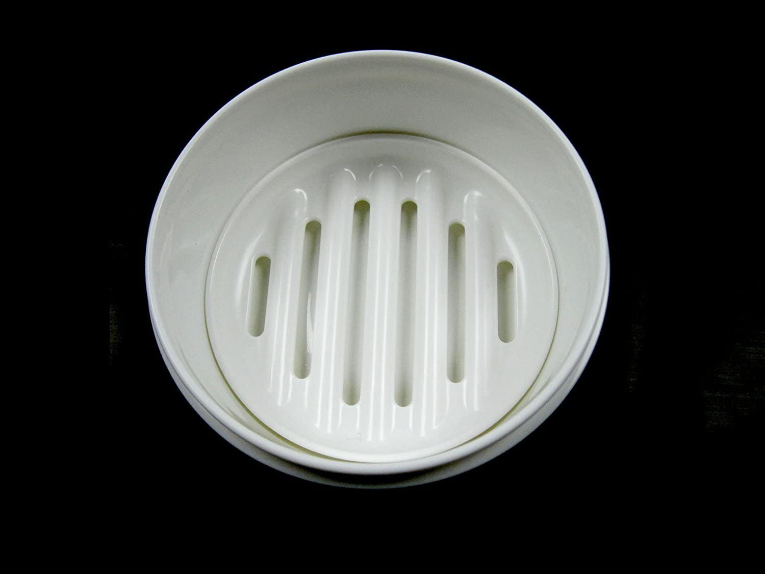 Portable Round Soap Case Airtight Container Soap Tray Traveling Accessory White
