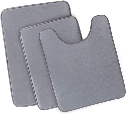 Memory Foam Bath Mat Rug, Comfortable Super Absorbent Machine Wash Non-Slip Thick Bathroom Rug