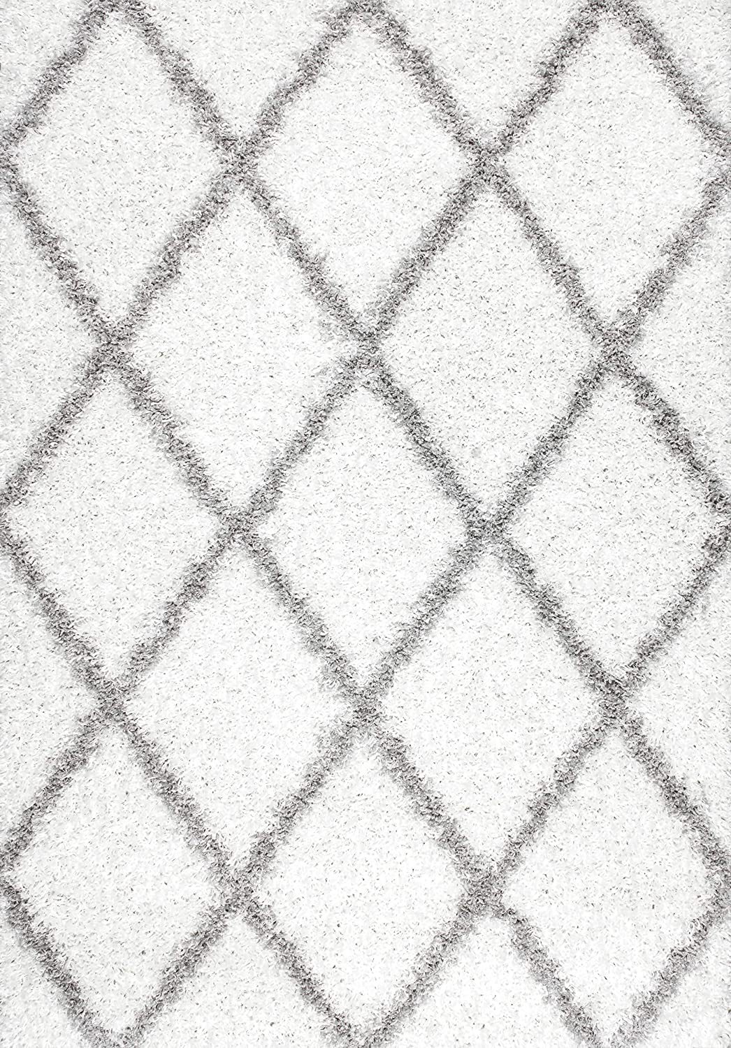 nuLOOM Tess Cozy Soft & Plush Modern Area Rug, 6' Round, White