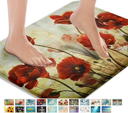 Bath Mats for Bathroom, Bathroom Mats Rugs Non-Slip,  Washable Cover 