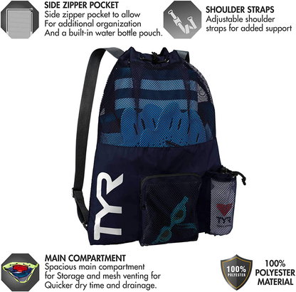 TYR LBMMB3401ALL Big Mesh Mummy Backpack Navy All