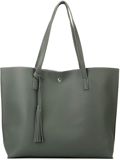 Women's Tote Bags Top Handle Satchel Handbags Faux Leather Tassel Shoulder Purse