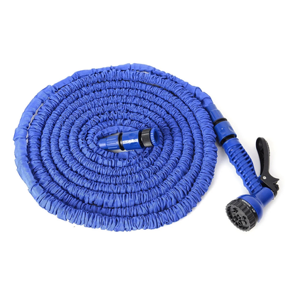 Expandable Flexible Deluxe Garden Water Hose w/ Spray Nozzle - 75ft
