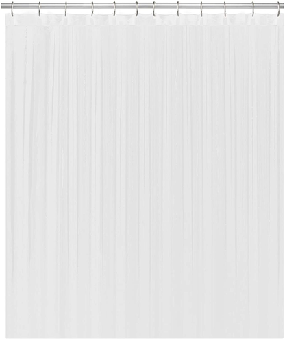 LiBa PEVA 8G Bathroom Small Shower Stall Curtain Liner, 36" W x 72" H Narrow Size, Clear, 8G Heavy Duty Waterproof Shower Stall Curtain Liner