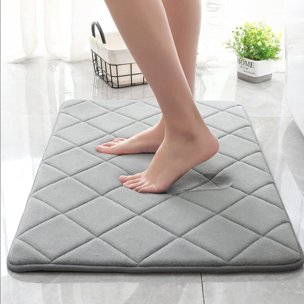 Memory Foam Bath Mat Skid Resistant Absorbent Bathroom Rug Carpet Machine Washable