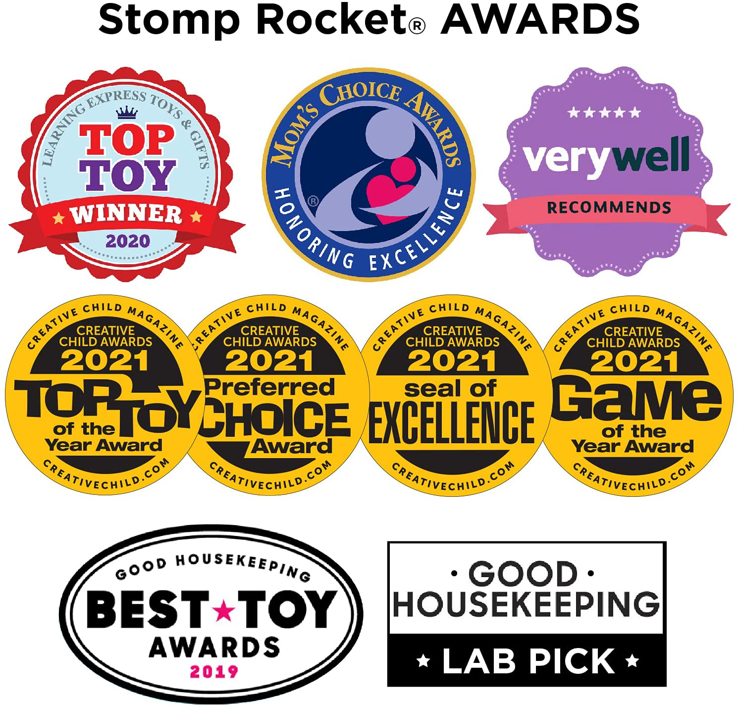 Stomp Rocket The Original Jr. Glow Rocket Launcher, 4 Foam Rockets and Toy Air Rocket Launcher - Glows in The Dark, STEM Gift for Boys and Girls Ages 3 Years and Up - Great for Year Round Play