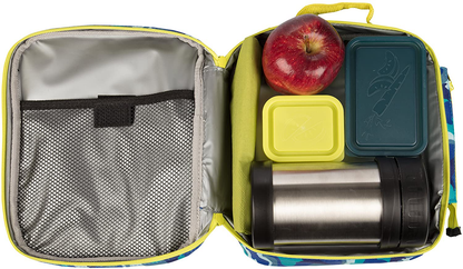 Bentology Lunch Box for Kids - Insulated Lunch Bag Tote With Handle and Pockets - Fits Bento Boxes - Pirate Skulls