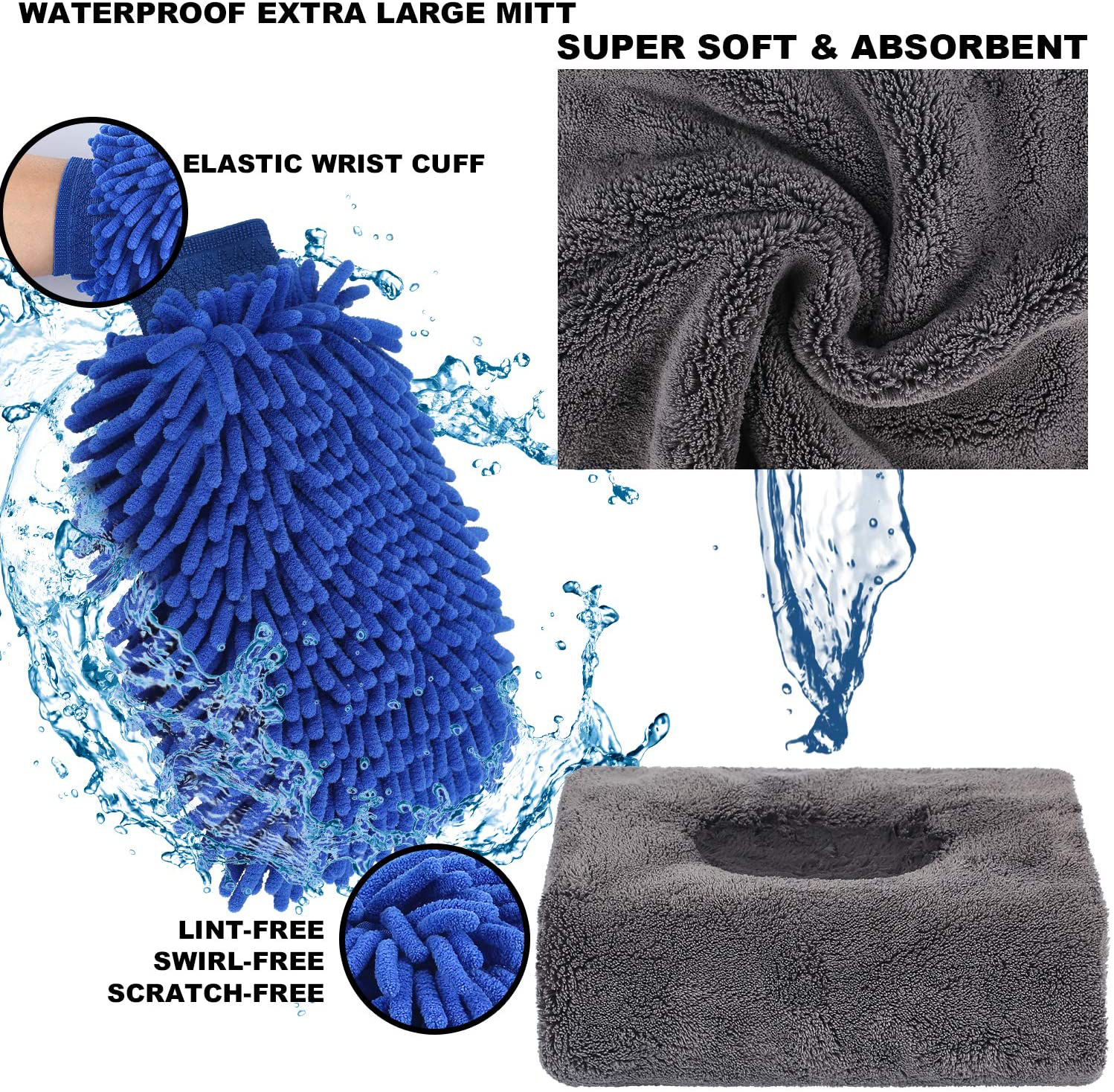 AUTODECO 22Pcs Car Wash Cleaning Tools Kit Car Detailing Set with Olive Green Canvas Bag Collapsible Bucket Wash Mitt Sponge Towels Tire Brush Window Scraper Duster Complete Interior Car Care Kit