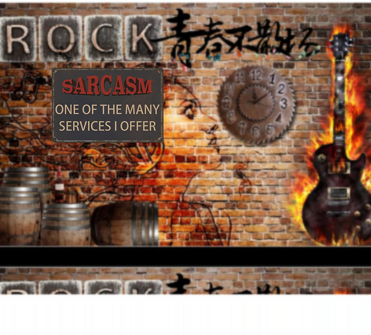 VSIIKO Funny Sarcastic Metal Signs for Garage， Man Cave Bar Personalized Signs Home Sign Wall Decor Gifts for Men Sarcasm One of The Many Services I Offer