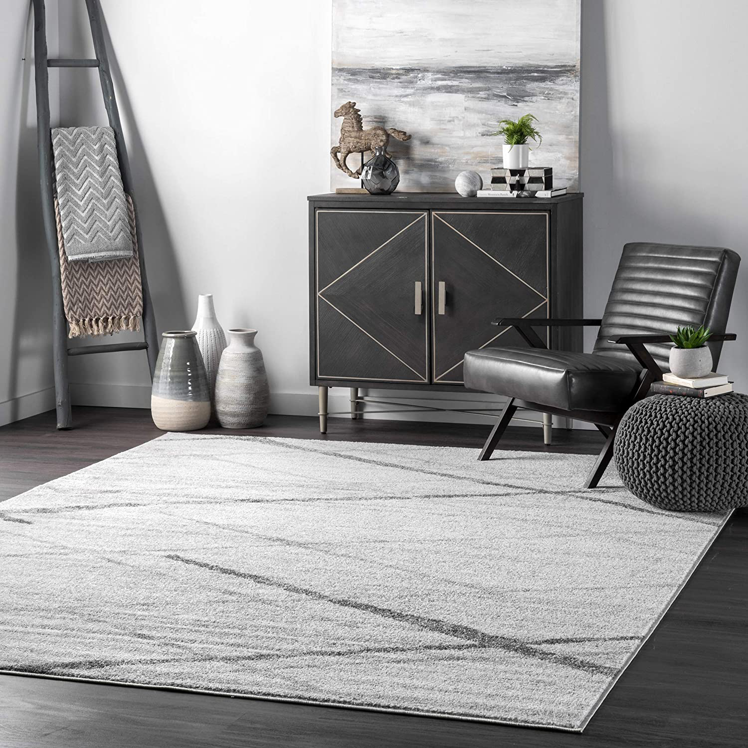 nuLOOM Thigpen Contemporary Runner Rug, 2' 5" x 9' 5", Grey