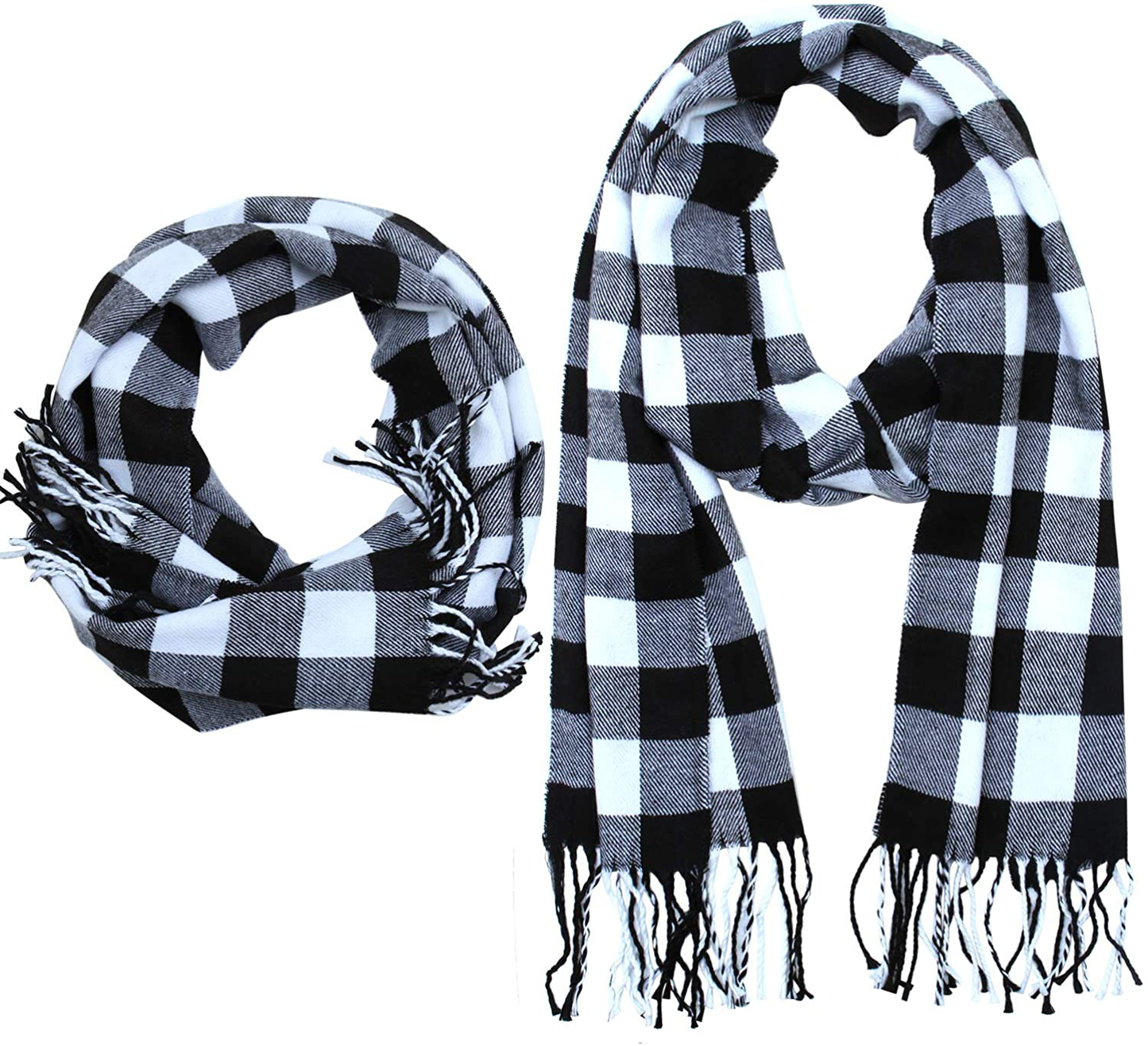 Aneco Winter Warm Knitted Scarf Beanie Hat and Gloves Set Men & Women's Soft Stretch Hat Scarf and Mitten Set
