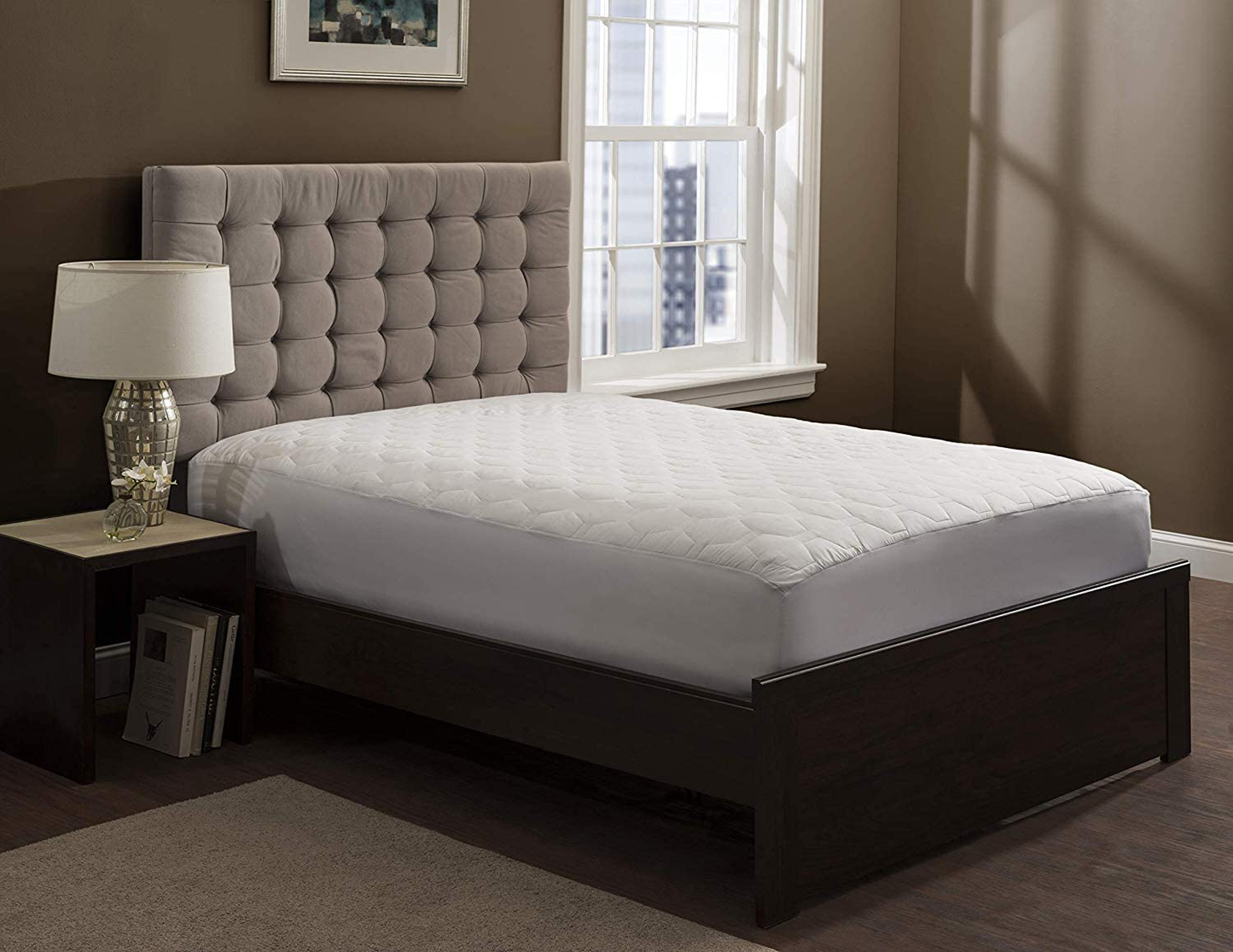 The Grand Mattress Pad Cover Fitted, Deep Pockets Bed Protection, Only Quality Fabrics Used & Breathable (Queen 60x80)