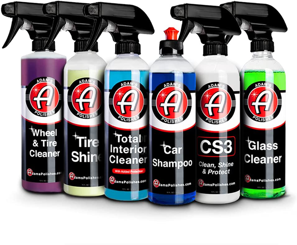 Adam's Arsenal Builder 21 Item Car Wash Kit - Detailing & Cleaning Kit W/ Foam Gun Wash Soap Car Wax Glass Window Cleaner Tire & Wheel Cleaner Interior Cleaner Towels Tire Shine