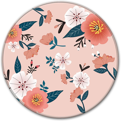 HOPONY Mouse Pad with Stitched Edge, Premium-Textured Mouse Mat with Waterproof Non-Slip Rubber Base, Cute Round Mousepad for Laptop Computer Office Desk Accessories,7.9 x 7.9 inch, Blue Marble