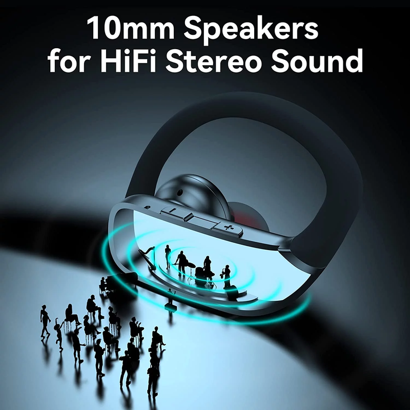  LED Display Over-Ear Wireless Earbuds Bluetooth Headphones 48Hrs Play Back with Built-In Mic
