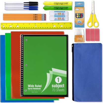 30 Piece School Supplies Kit for Elementary School Students